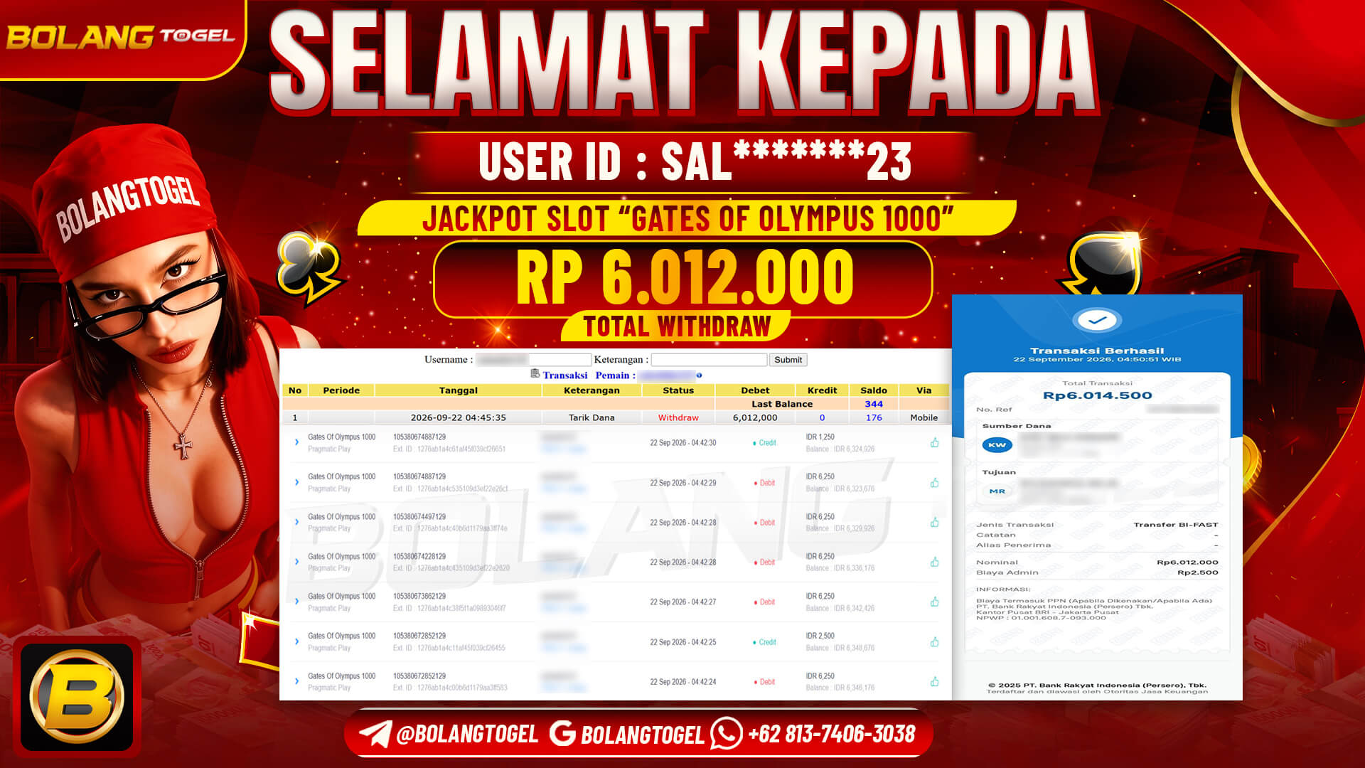 Bukti jackpot GATES OF OLYMPUS 1000 BOLANGTOGEL - gambar 1